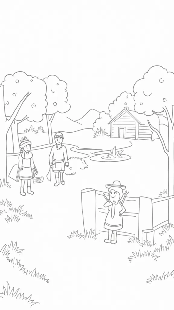 pioneer coloring pages